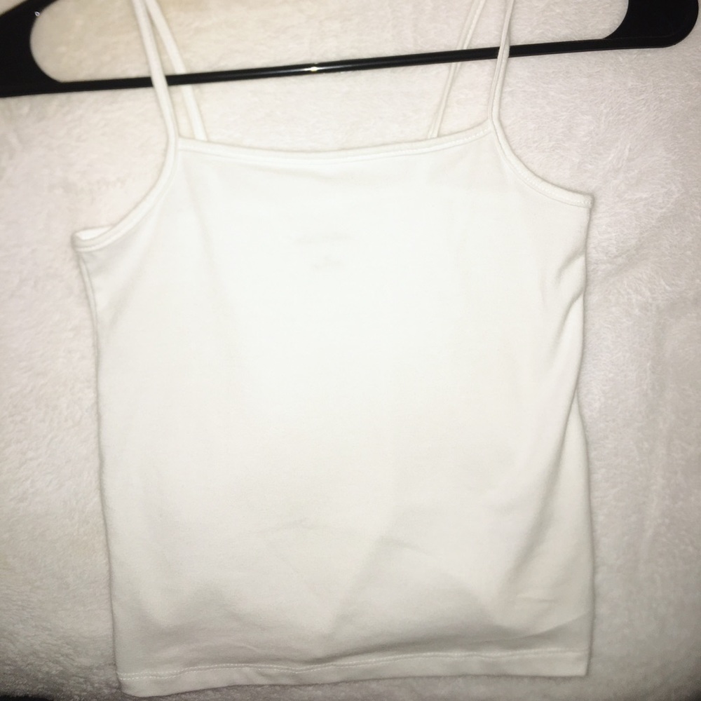 White cropped tank.